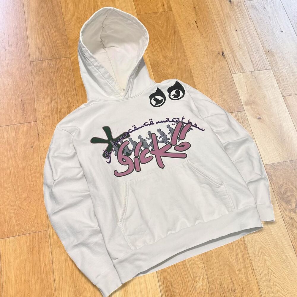 Rare Ian Connor Born In Pain Sicko Graphic Heavyweight Hoodie Made in USA Men M
